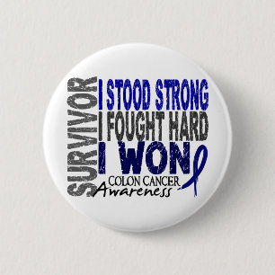 Colon Cancer Survivor 4 Ronde Button 5,7 Cm