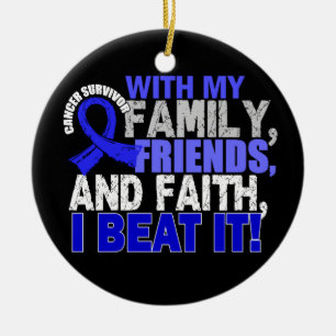 Colon Cancer Survivor Family Friends Faith Keramisch Ornament