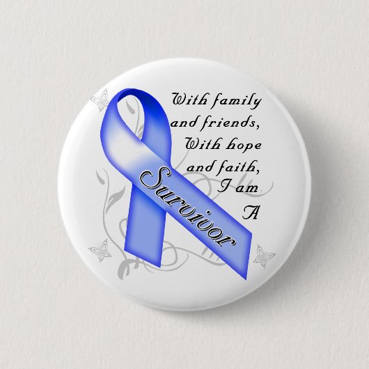 Colon Cancer Survivor Ronde Button 5,7 Cm (Voorkant)