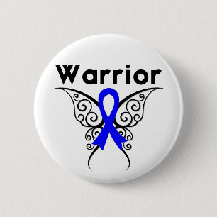 Colon Cancer Warrior Butterfly Ronde Button 5,7 Cm