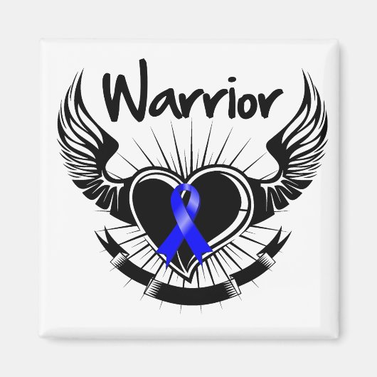 Colon Cancer Warrior Fighter Wings Magneet (Voorkant)