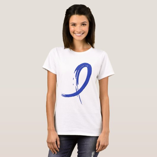 Colon Cancer's Blue Ribbon A4 T-shirt (Voorkant volledig)