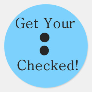 Colon Check Ronde Sticker