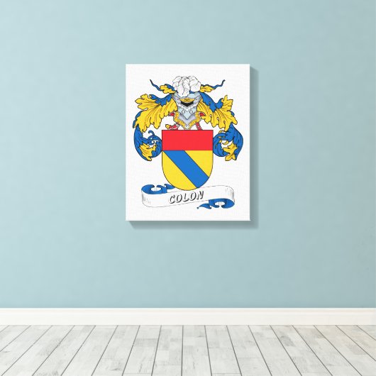 Colon Family Crest Canvas Afdruk (Insitu (Houten vloer))