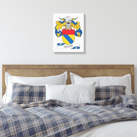 Colon Family Crest Canvas Afdruk (Insitu (Slaapkamer))