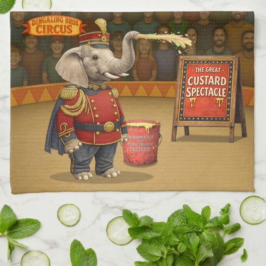 Colonel Klinger, custard slinger Theedoek (Gevouwen)