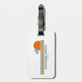 Colonial Beach Virginia Sun Palm Trees Bagagelabel (Achterkant verticaal)