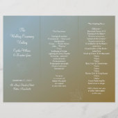 Colonial Breeze Tri-Fold Wedding Programme Modèle (Devant)