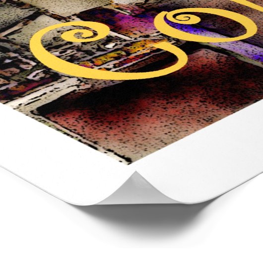 Colonial Mexico-Hilltown, affiche (Coin)