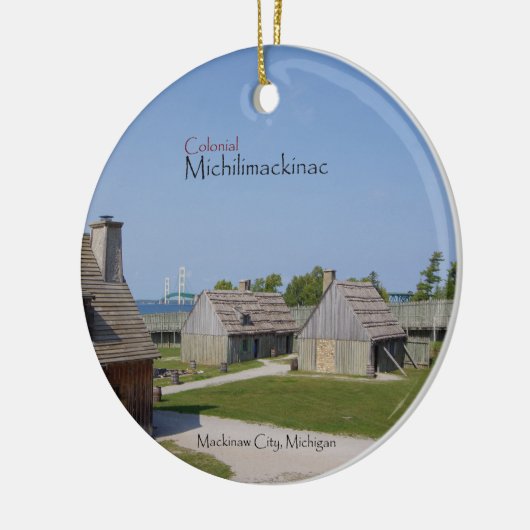 Colonial Michilimackinac dubbelzijdig ornament (Links)