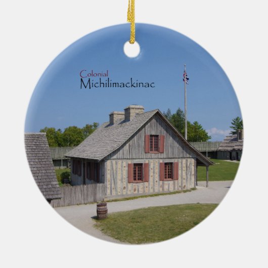 Colonial Michilimackinac dubbelzijdig ornament (Achterkant)