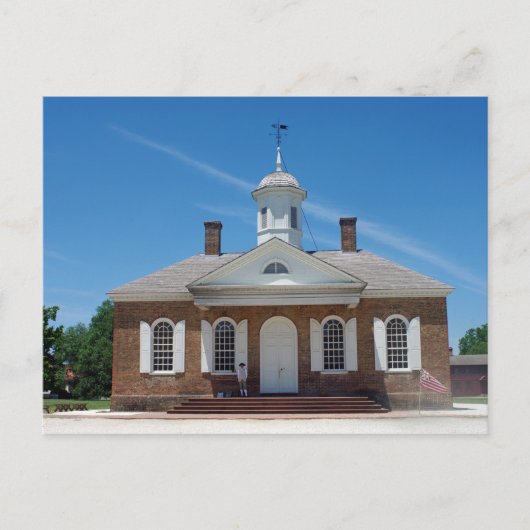Colonial Williamsburg Courthouse Briefkaart (Voorkant)