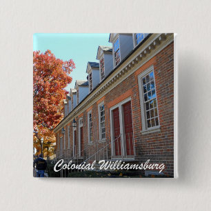 Colonial Williamsburg Vierkante Button 5,1 Cm