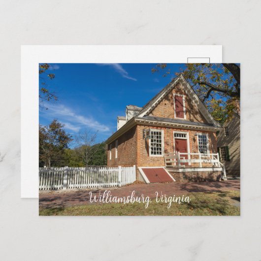 Colonial Williamsburg Virginia Briefkaart (Voorkant / Achterkant)