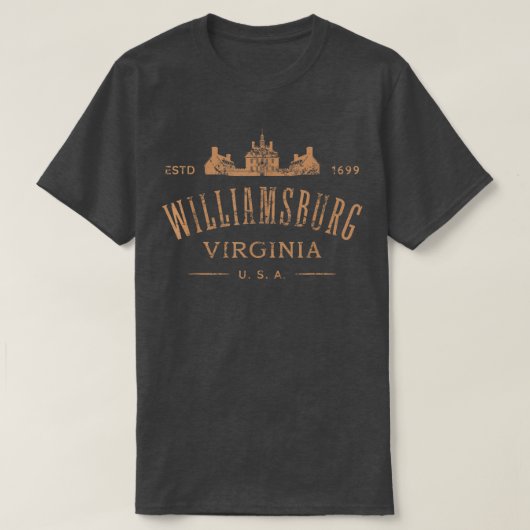 Colonial Williamsburg Virginia T-shirt (Design voorkant)