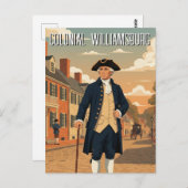 Colonial Williamsburg Virginia Travel Briefkaart (Voorkant / Achterkant)