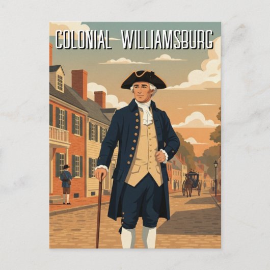 Colonial Williamsburg Virginia Travel Briefkaart (Voorkant)