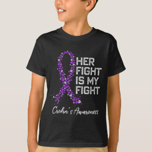 Colonkanker en de ziekte van Crohn bewustzijn echt T-shirt
