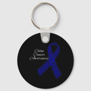 Colonkanker Shirten Colon Cancer Awareness Ribbon Sleutelhanger