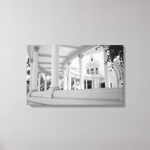  Colonnade Zwart & Wit Architectuur Foto Canvas Afdruk