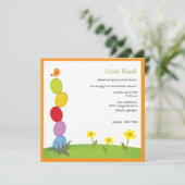Colonne d'oeufs - invitations de fête de Pâques (Debout devant)