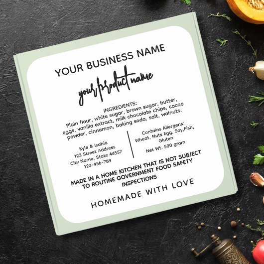 Colonne du étiquette alimentaire du Texas Cottage 