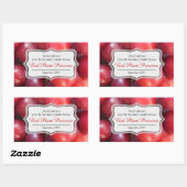 Colonne étiquette à confiture de prune rouge (Feuille)