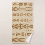 Colonnes botaniques Brown beige et terre (Serviette de bain)