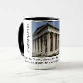 Colonnes grecques de tasse de café de chiropractie (Devant gauche)