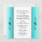 Colonnes turquoises Espace Réception Faire-part de (Devant)