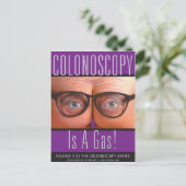 Colonoscopie is een gas! briefkaart (Staand voorkant)