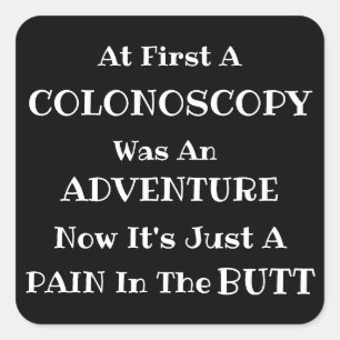 Colonoscopy Adventure Vierkante Sticker
