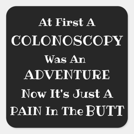 Colonoscopy Adventure Vierkante Sticker (Voorkant)