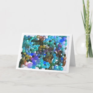 Color Blobs Blue Variation Wenskaart Kaart