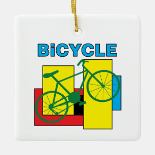 Color Block Bike Keramisch Ornament