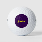 Color block minimalist custom name  golfballen (Voorkant)