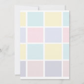 Color Block Pastel Gold Baby shower Invitation (Dos)