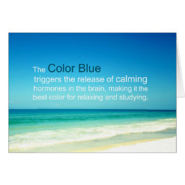 Color Blue Beach-fotokaart