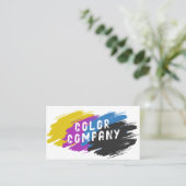 Color Brush Splash - Printing Services Visitekaartje (Staand voorkant)
