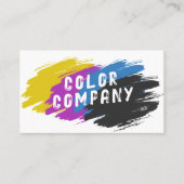 Color Brush Splash - Printing Services Visitekaartje (Voorkant)