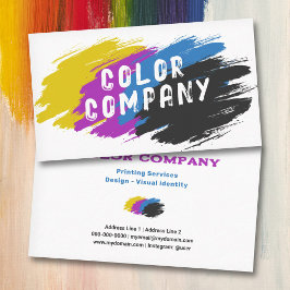 Color Brush Splash - Printing Services Visitekaartje