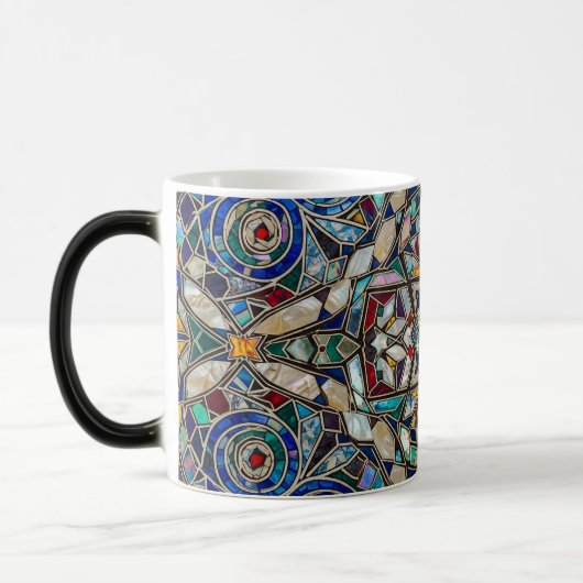 color changing mosaic stained glass ceramic mug (Gauche)