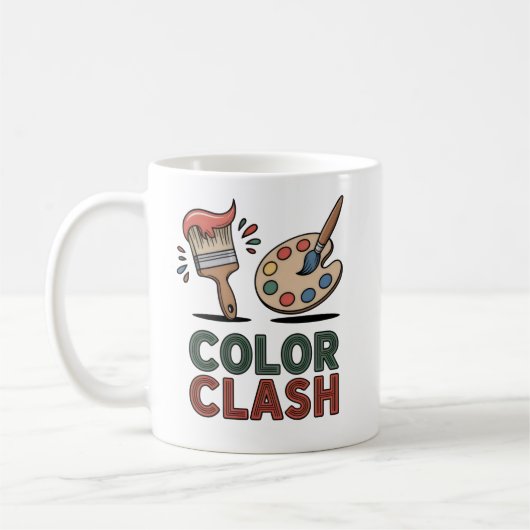 Color Clash Artist Mug – Funny Gift for Painters (Gauche)