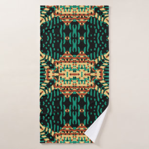 Color Engraving pattern. Illustratieve vintage Badhanddoek