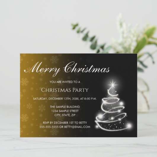 Color Fade Christmas Invitation (Debout devant)