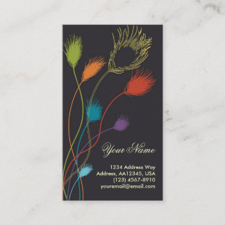 Color Feather Profile Card Visitekaartje