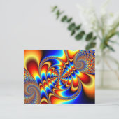 Color Fun - Fractal Briefkaart (Staand voorkant)