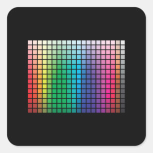 Color Grid Vierkante Sticker