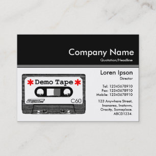 Color Header III v2 - Zwart - Demo Tape Visitekaartje