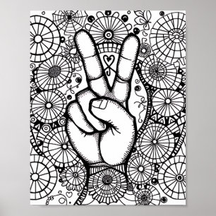 Color it Peace Print, Value Poster Paper (mat)